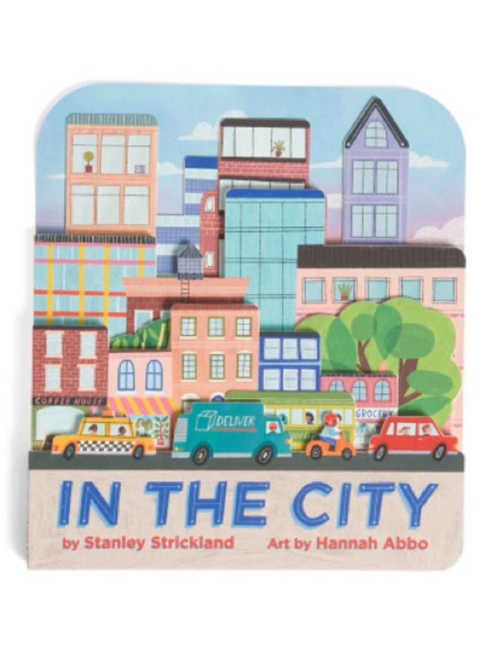 In The City Board Book - Blue & Multicolor